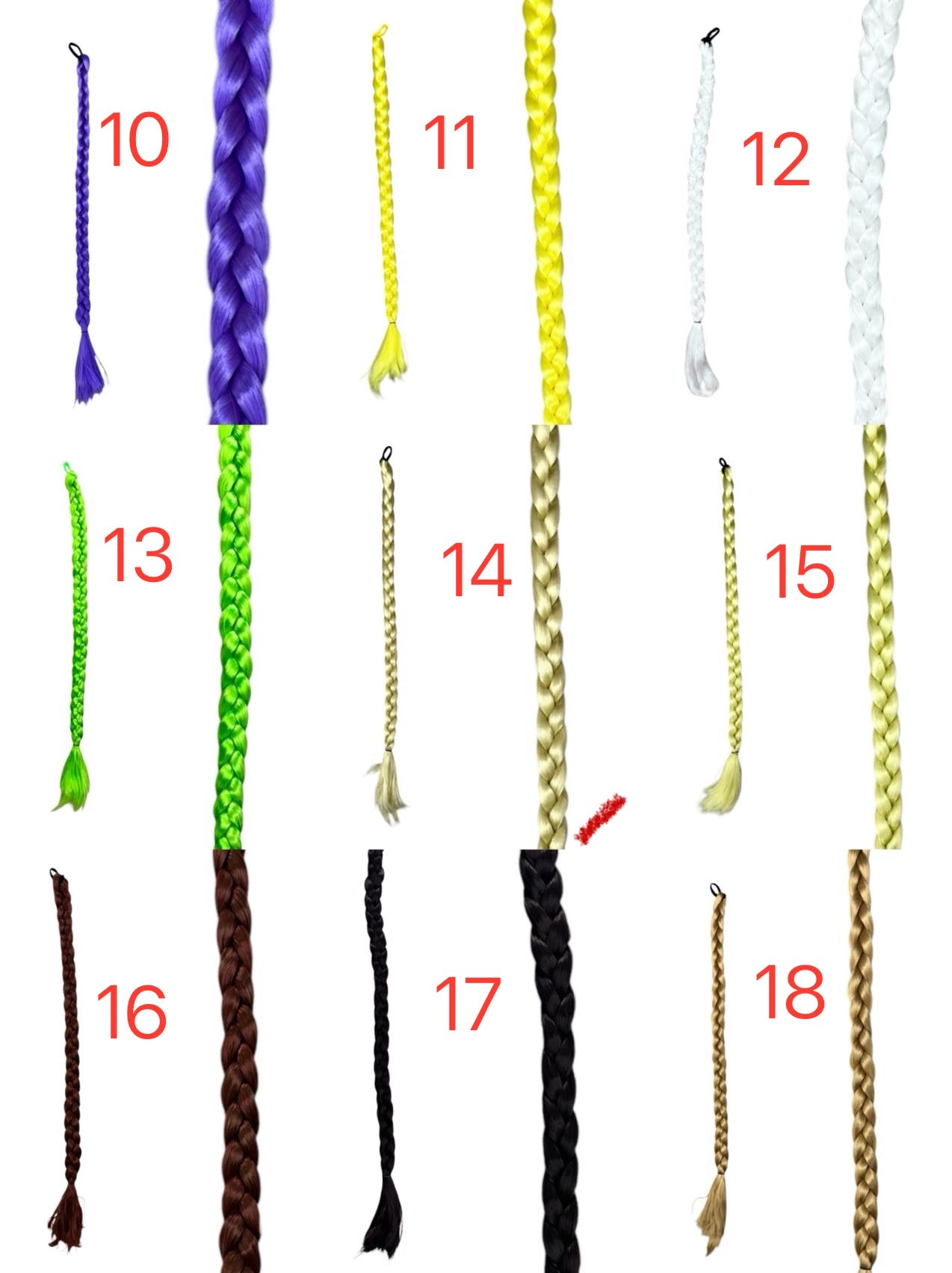 Rep pletenica umjetna kosa umetak repovi pletenice 80cm