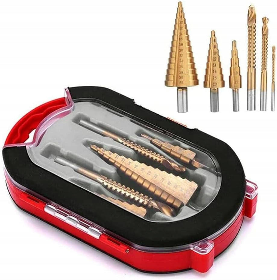 Set burgija 6u1 Nareznih i Stepenastih