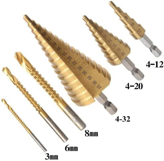 Set burgija 6u1 Nareznih i Stepenastih