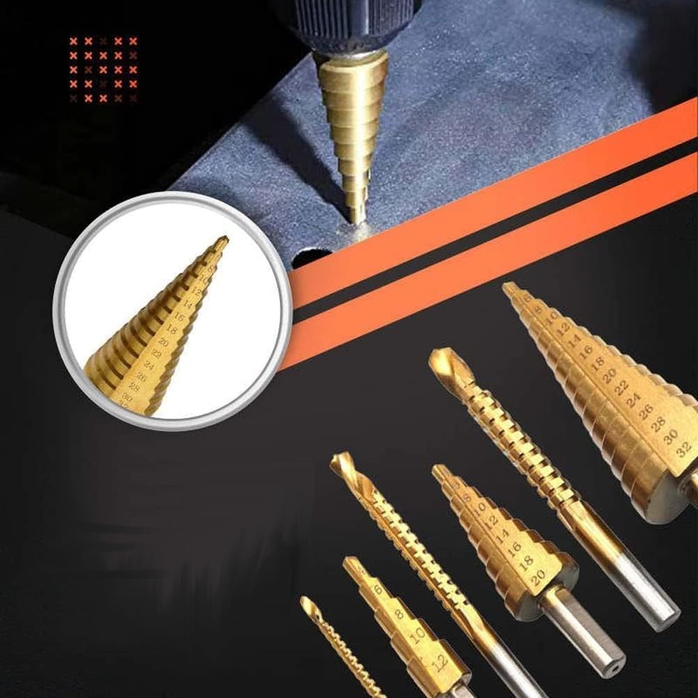 Set burgija 6u1 Nareznih i Stepenastih