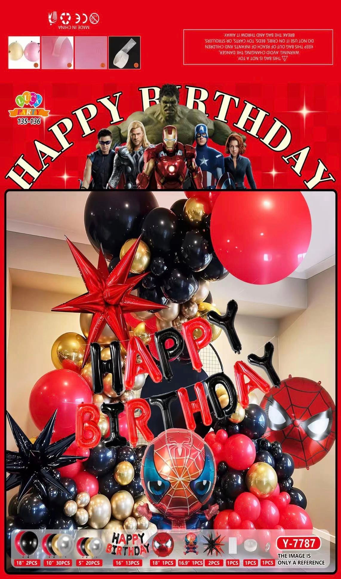 Komplet balona BALONI kuromi miki maus spider man