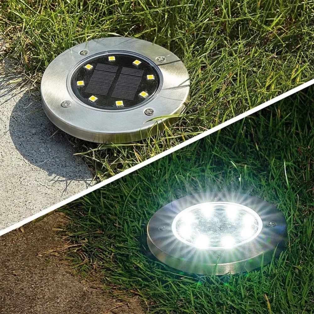 8xLED SOLARNE Svjetiljke DVORIŠTE PODNE rasvjeta