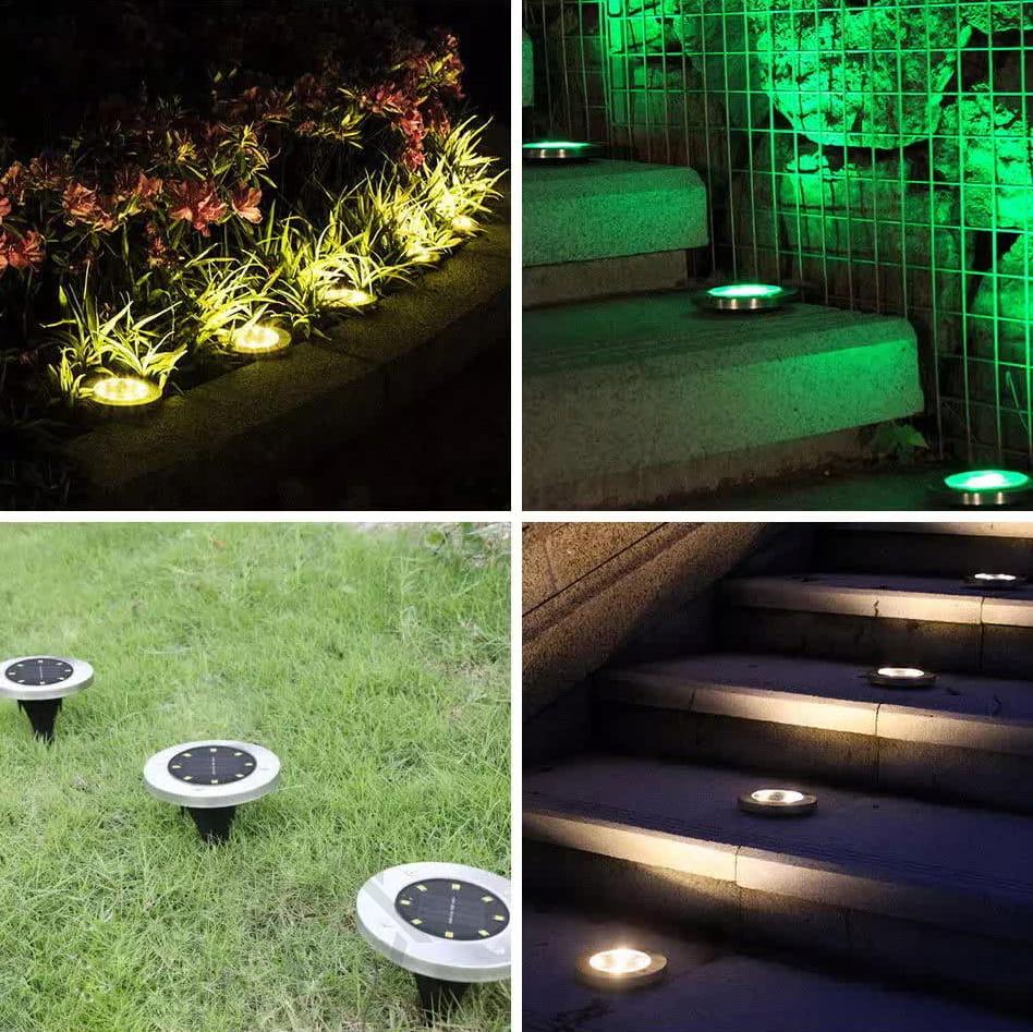 8xLED SOLARNE Svjetiljke DVORIŠTE PODNE rasvjeta
