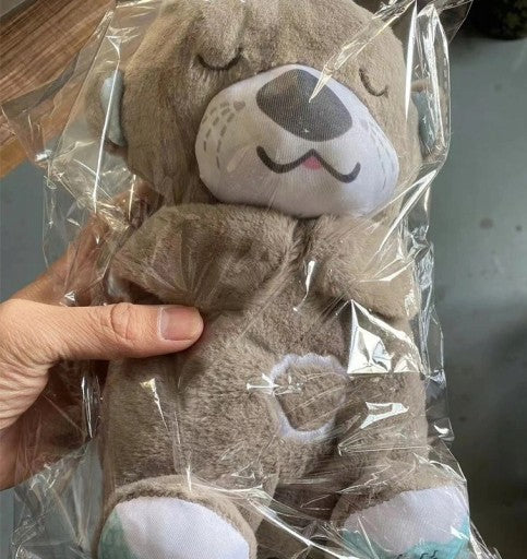 Medo koji dise - meda spava smirujuci medvjed plisani