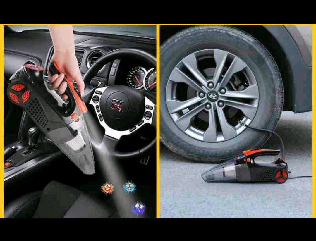 AUTO USISIVAČ ZA AUTOMOBIL KOMPRESOR PUMPA ZA GUME