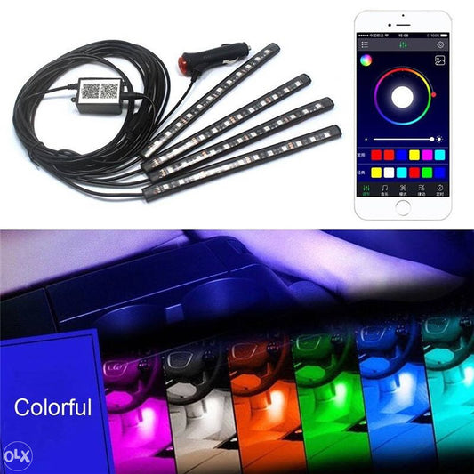 Led trake za unutrasnjost auta RGB bluetooth trake